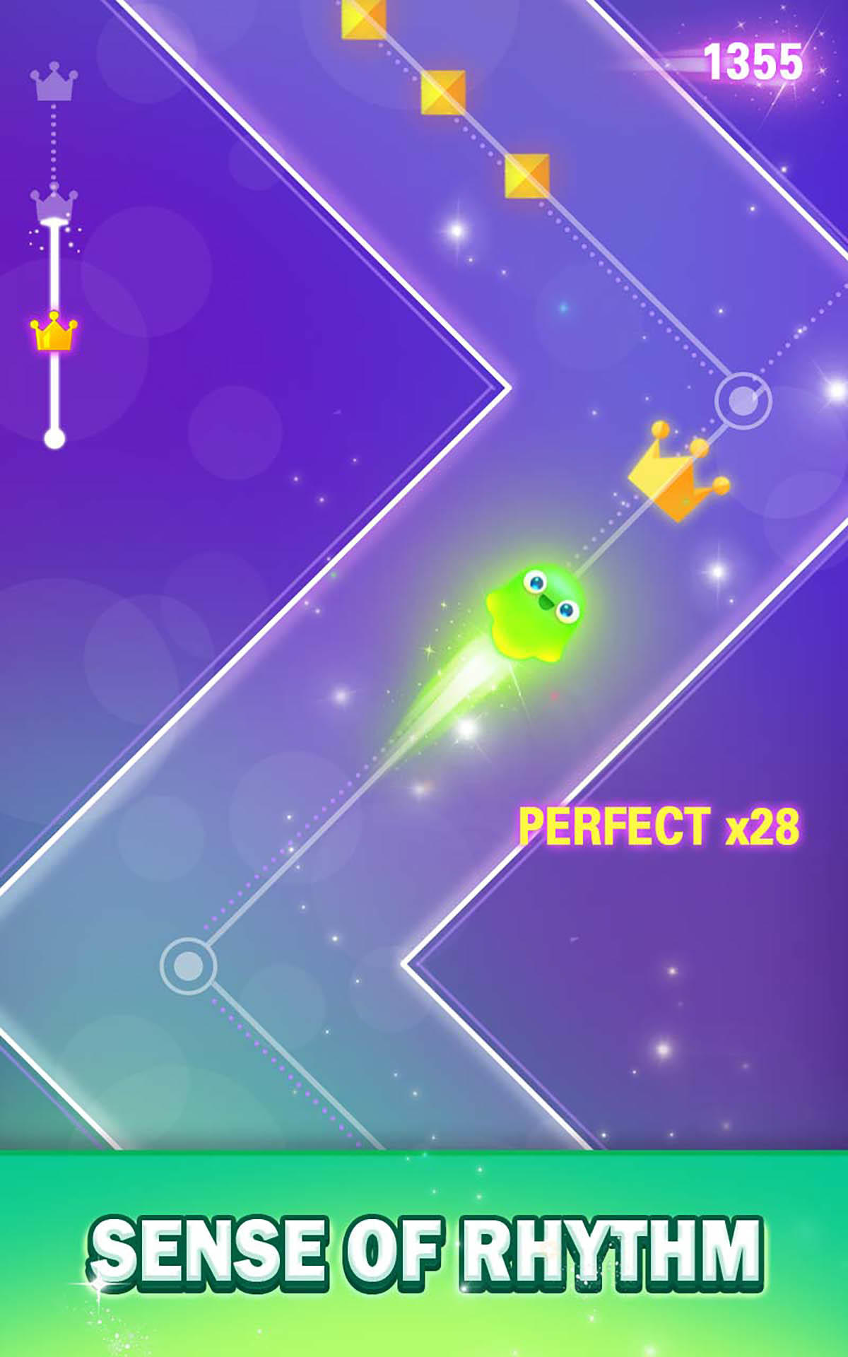 Screenshot of Dancing Line:rhythm game
