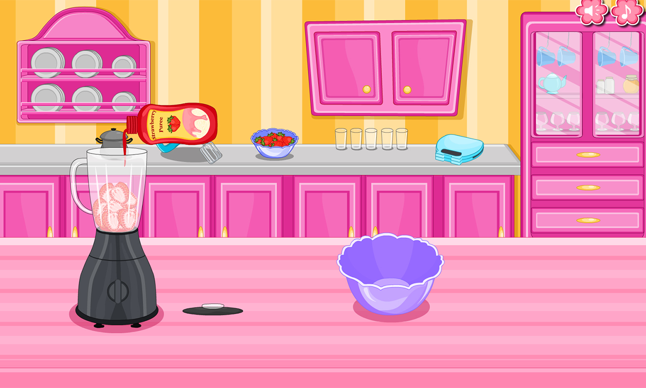 Captura de Tela do Jogo Sanduíche Sorvete de Morango