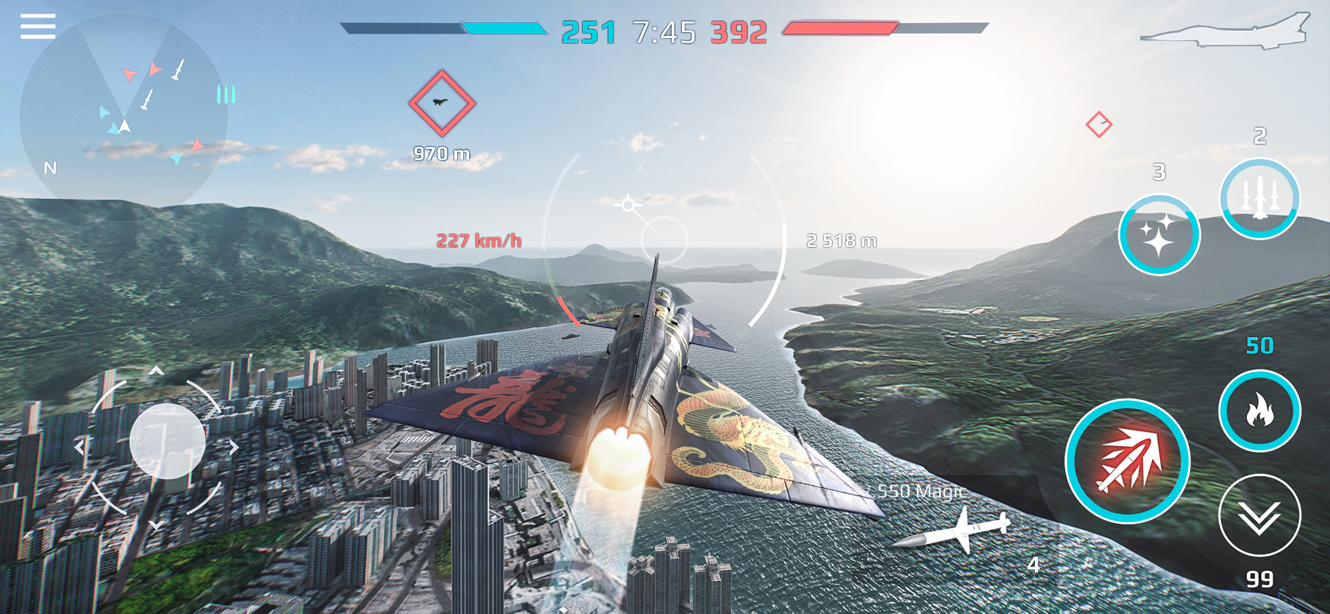 Screenshot 1 of 스카이 전투 - 전투기비행기게임 8.0