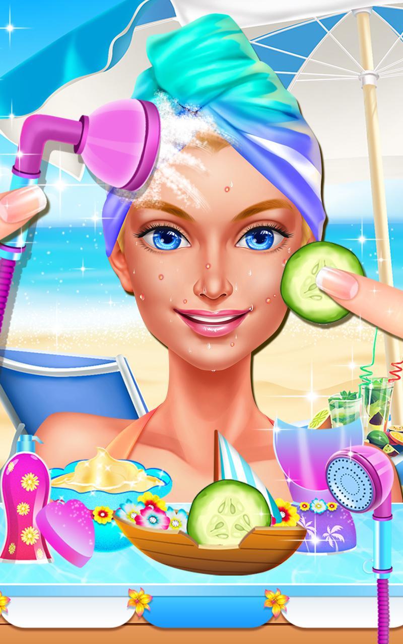 Captura de Tela do Jogo Summer Girl! Beach PARTY Salon