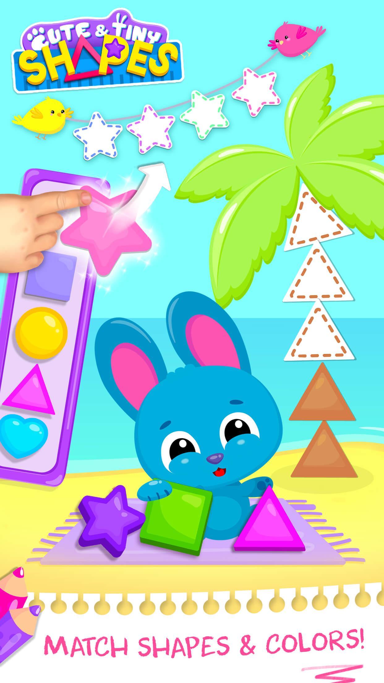 Cute & Tiny Shapes - Kids Learn Colors & Geometry 게임 스크린샷