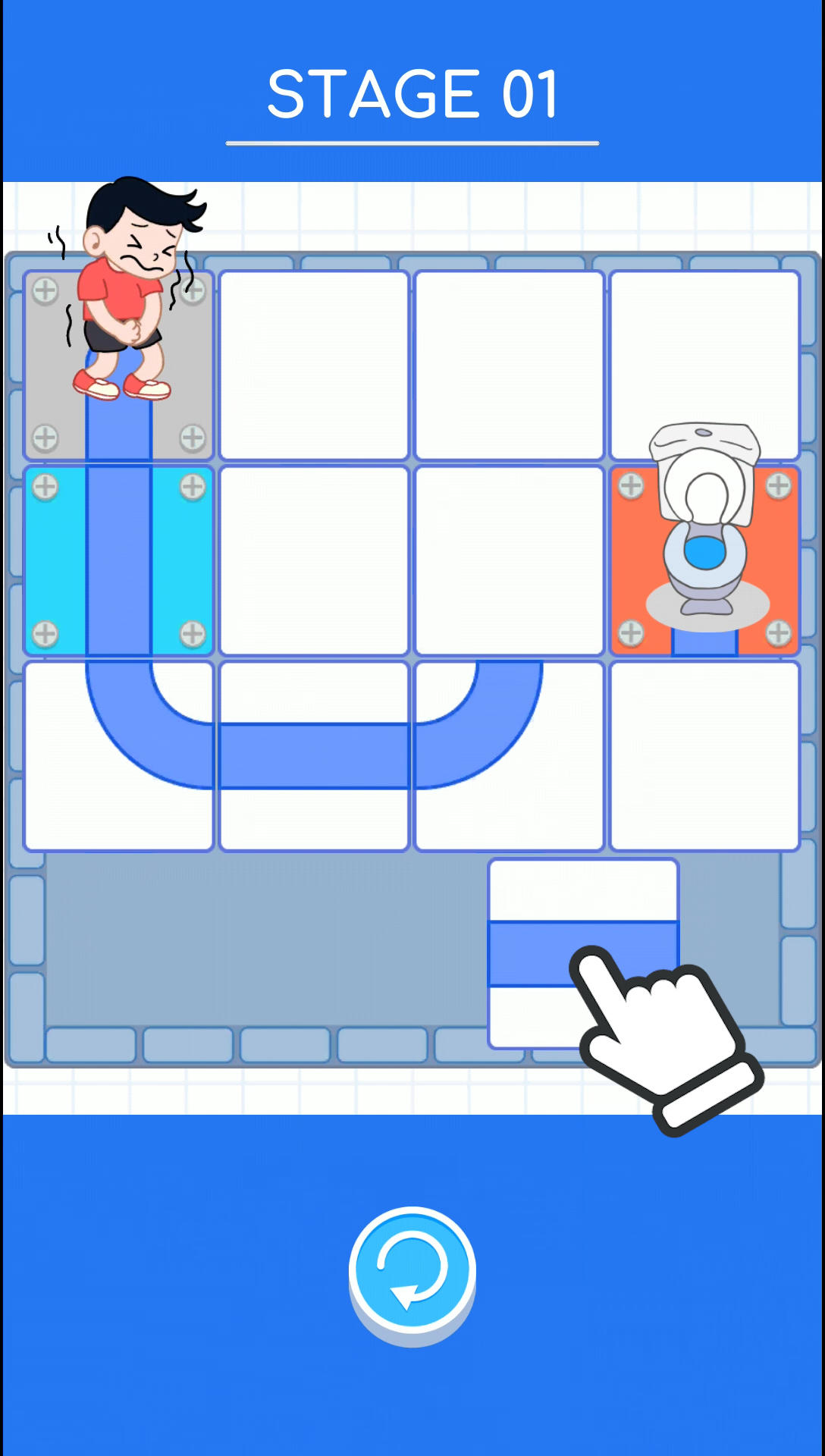 Toilet Slide Puzzle Game Screenshot