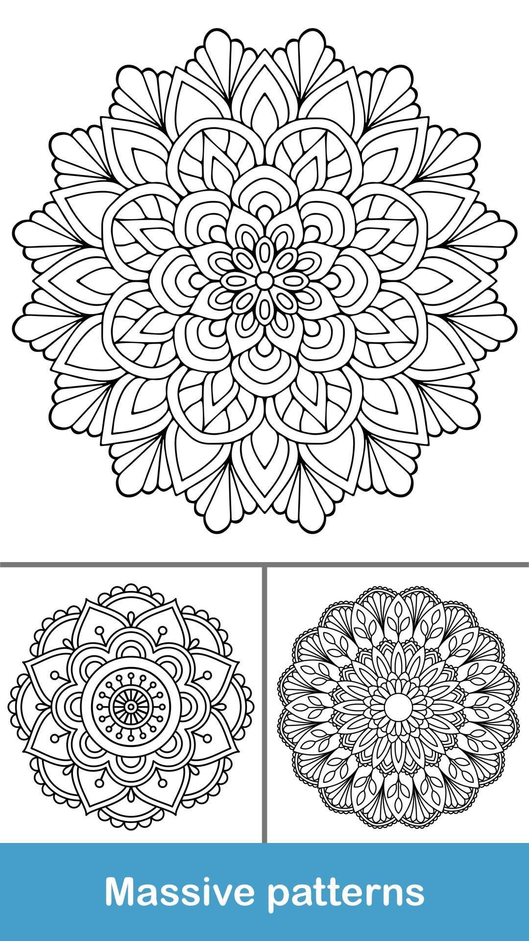 Cuplikan Layar Game 100+ Mandala coloring pages