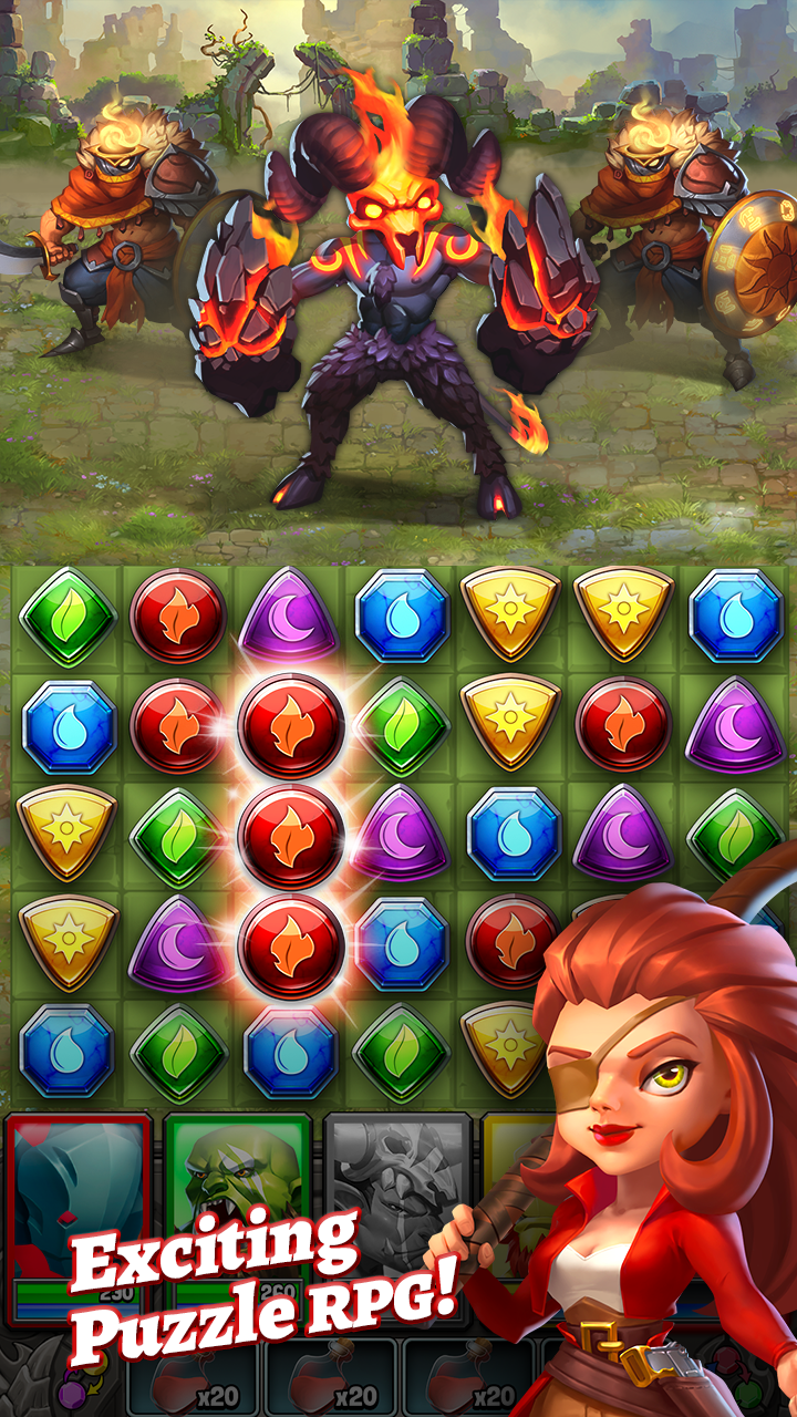 Dragon Strike: Puzzle RPG Game Screenshot
