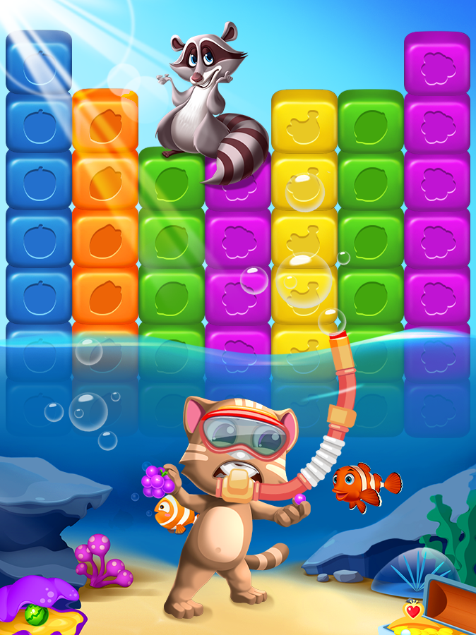 Cat Paradise Cube Puzzle Game Screenshot