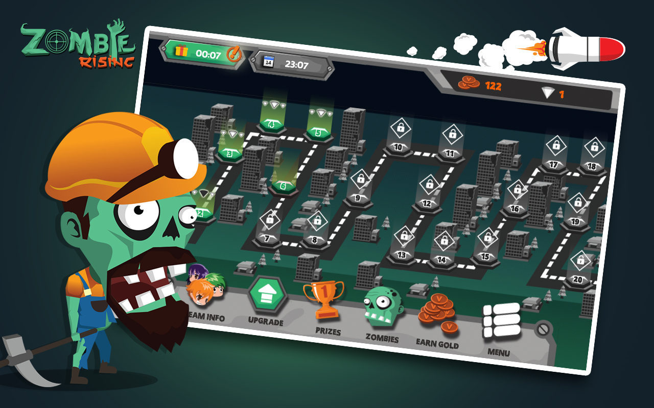 죽은 대상 : 좀비가 상승 게임 스크린샷