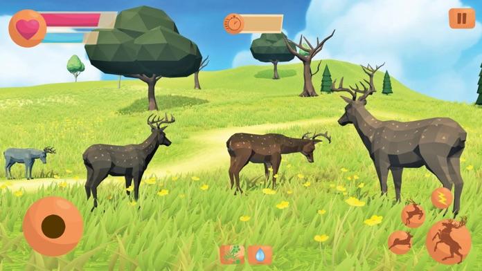 Forest Deer Simulator Game 3D ゲームのスクリーンショット