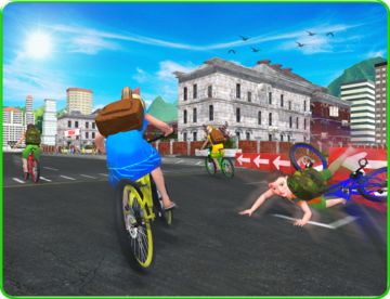 Kids School Time Bicycle Race Game Screenshot