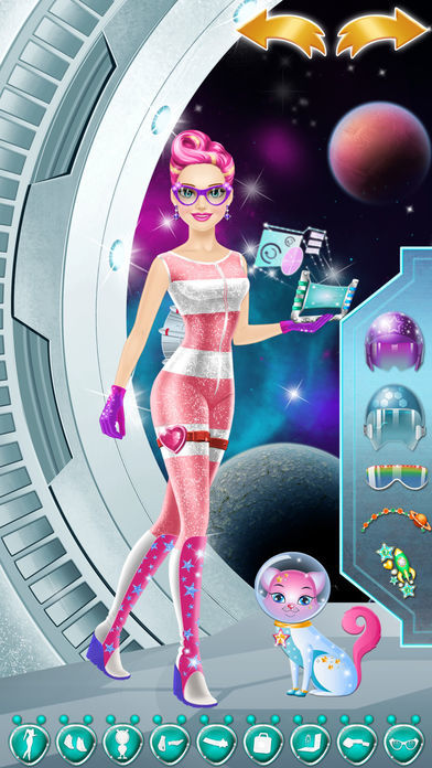 外層空間女孩沙龍 - 化妝和禮服遊戲的女孩和孩子們 screenshot game