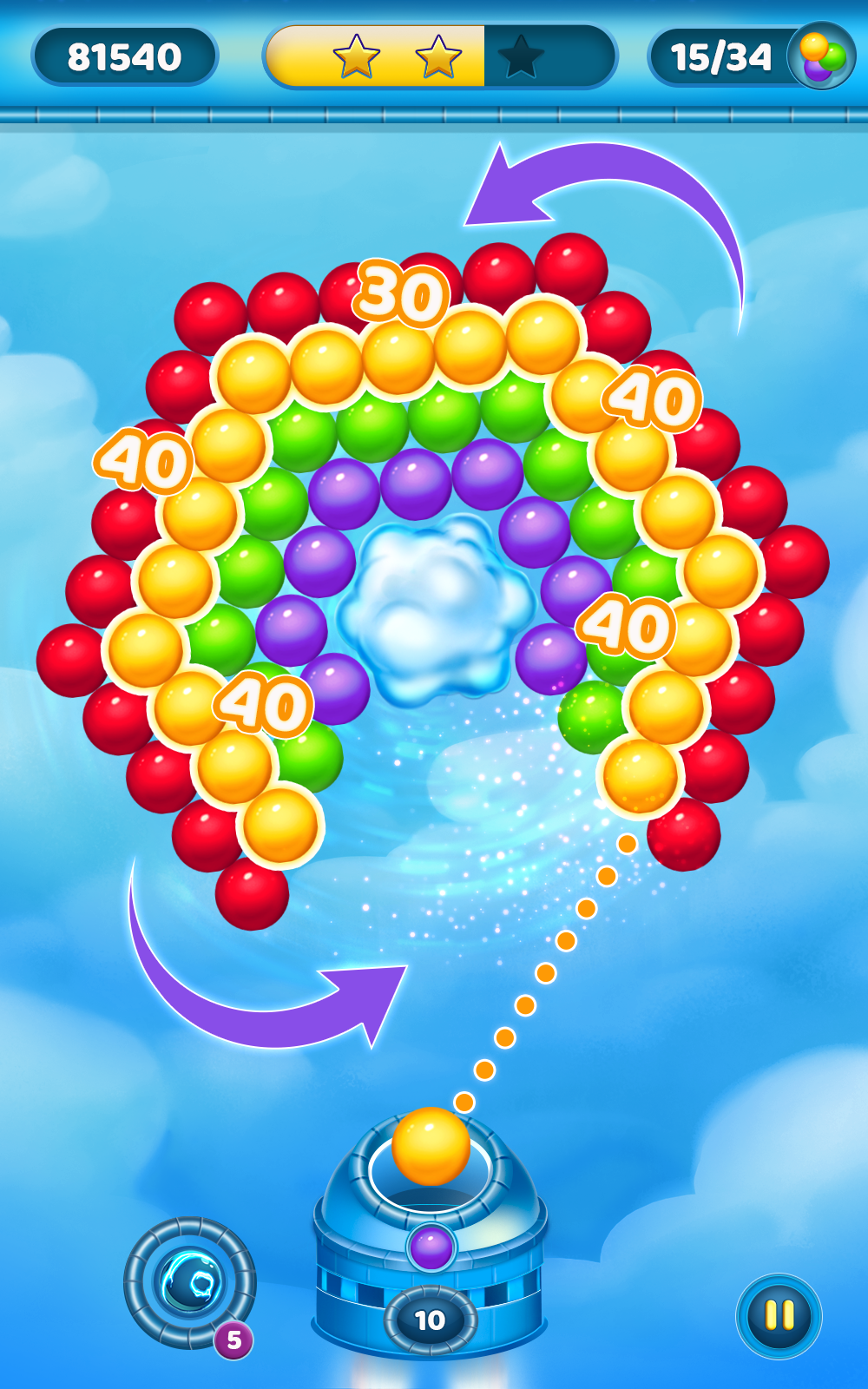 Cloud Spin 遊戲截圖