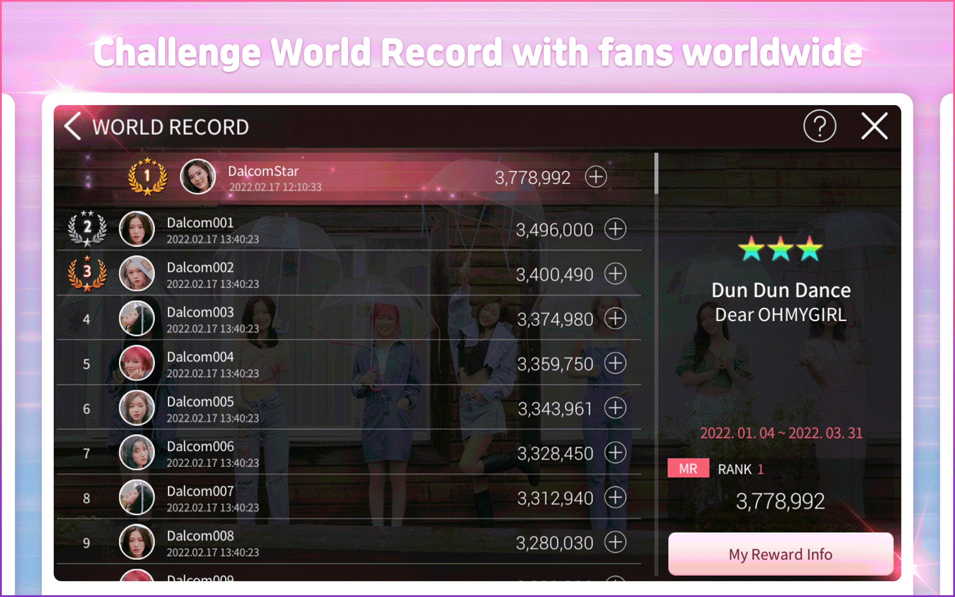 SUPERSTAR OH MY GIRL Game Screenshot