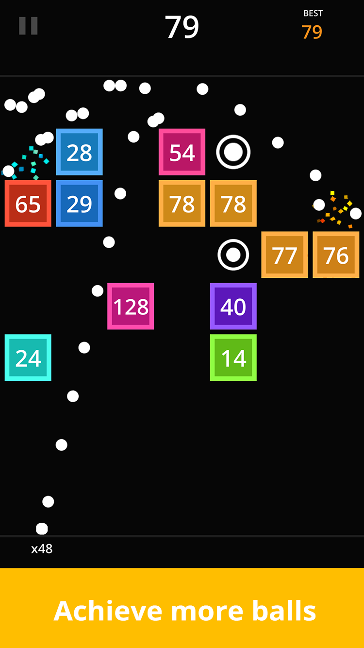 Brick Breaker Ballz ゲームのスクリーンショット