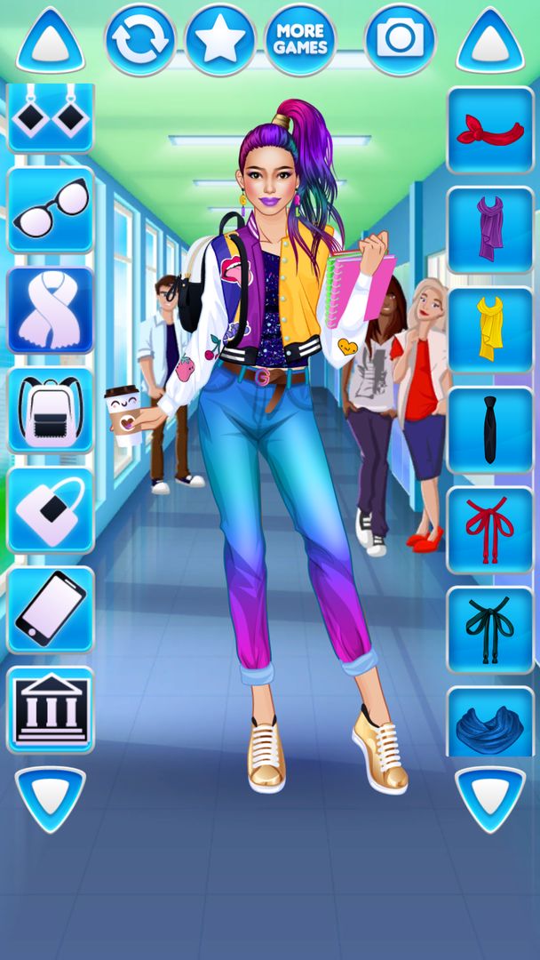 College Student Girl Dress Up screenshot game