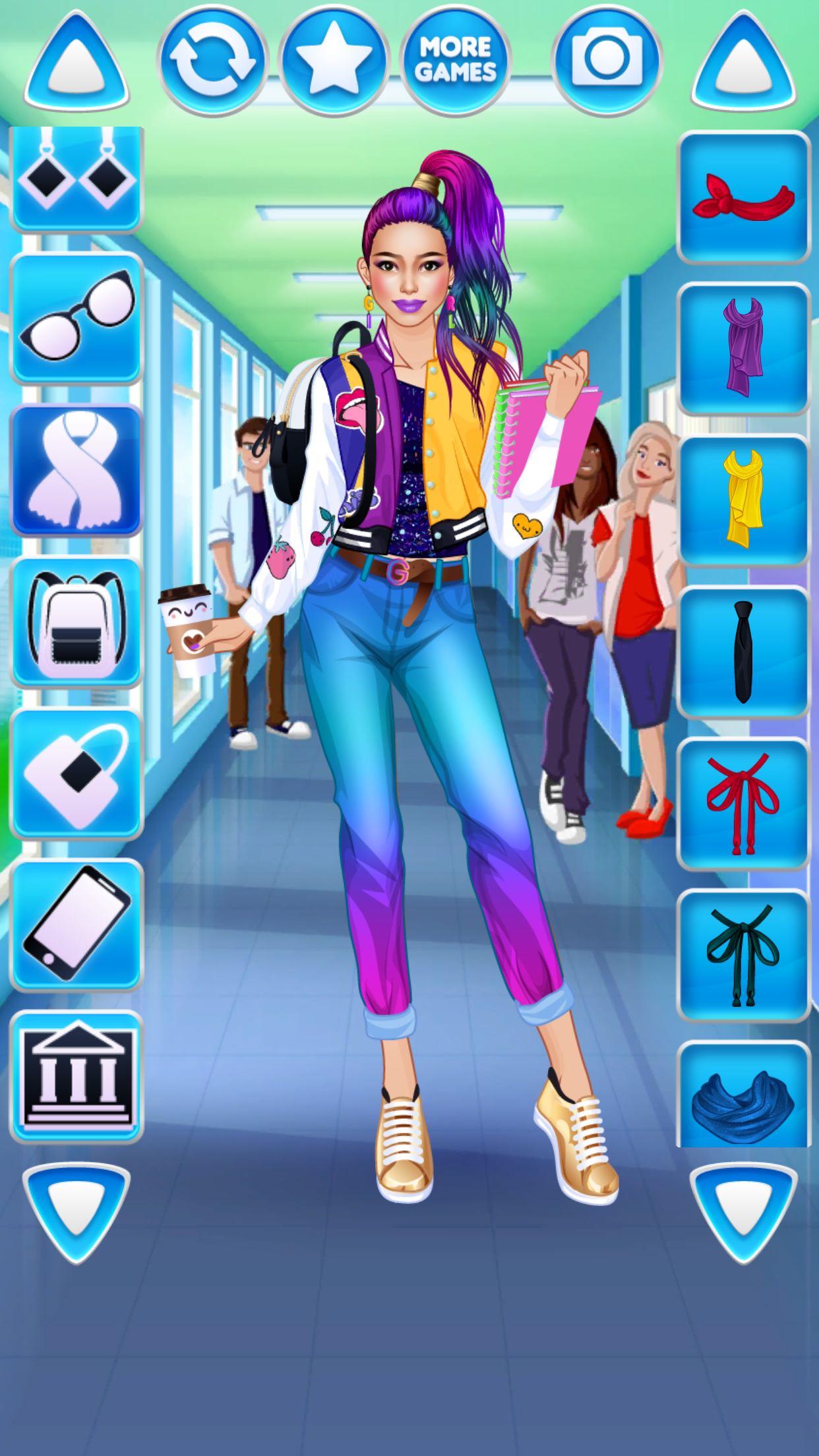 여대생 옷 입히기 게임 스크린샷