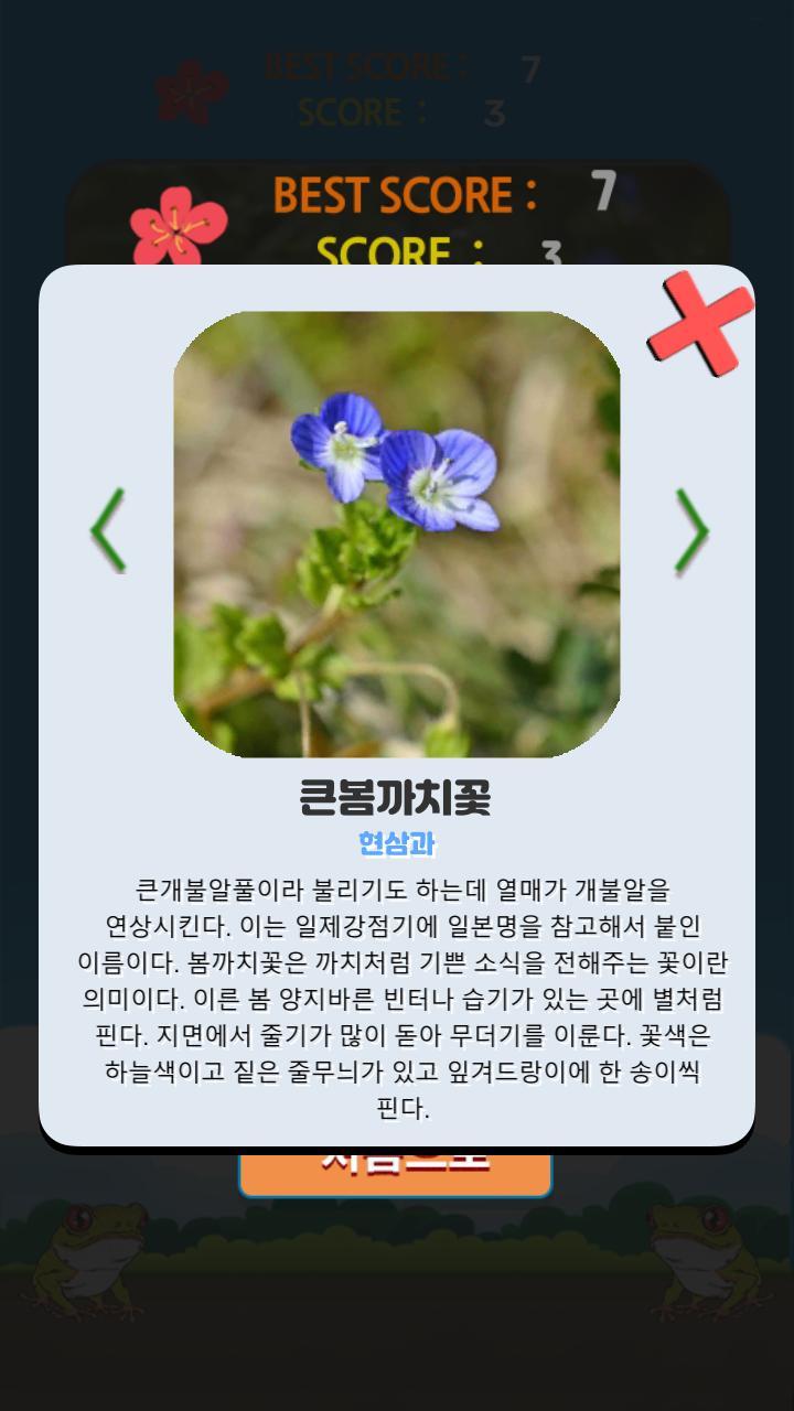 꽃길 Korean Flower Name Gameのキャプチャ