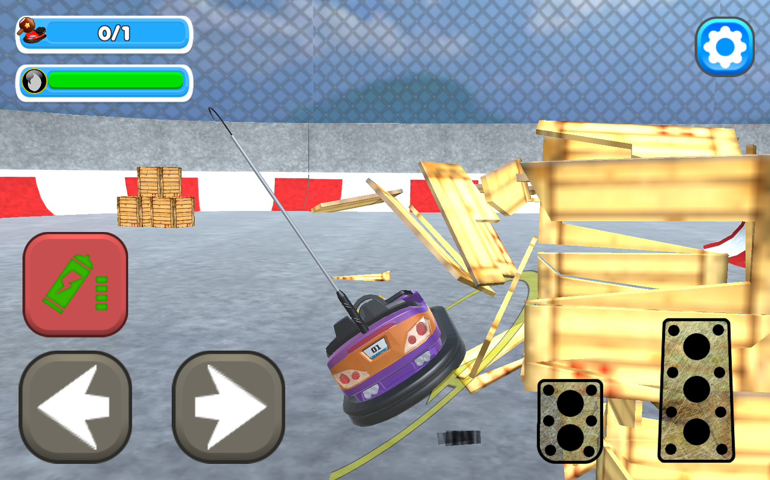 Cuplikan Layar Game Bumper Cars Blocky Destruction