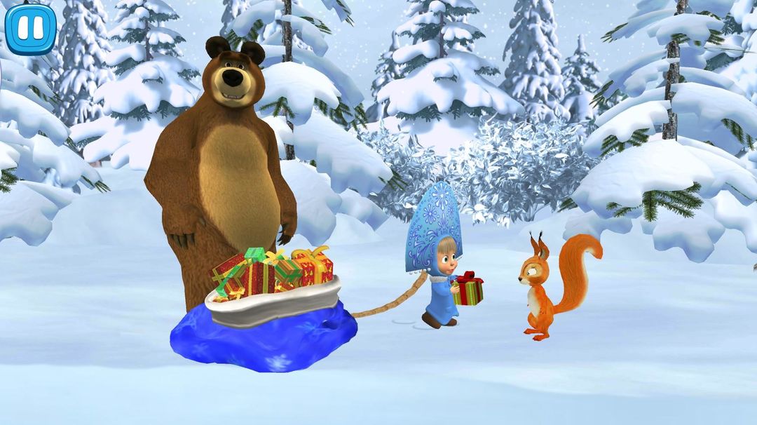 瑪莎和熊：聖誕購物遊戲截圖