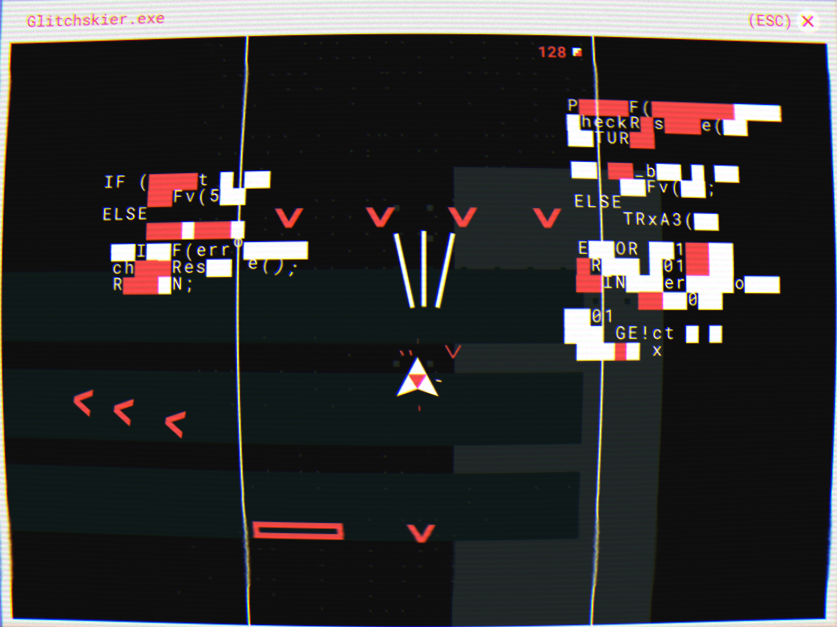 Glitchskier Game Screenshot