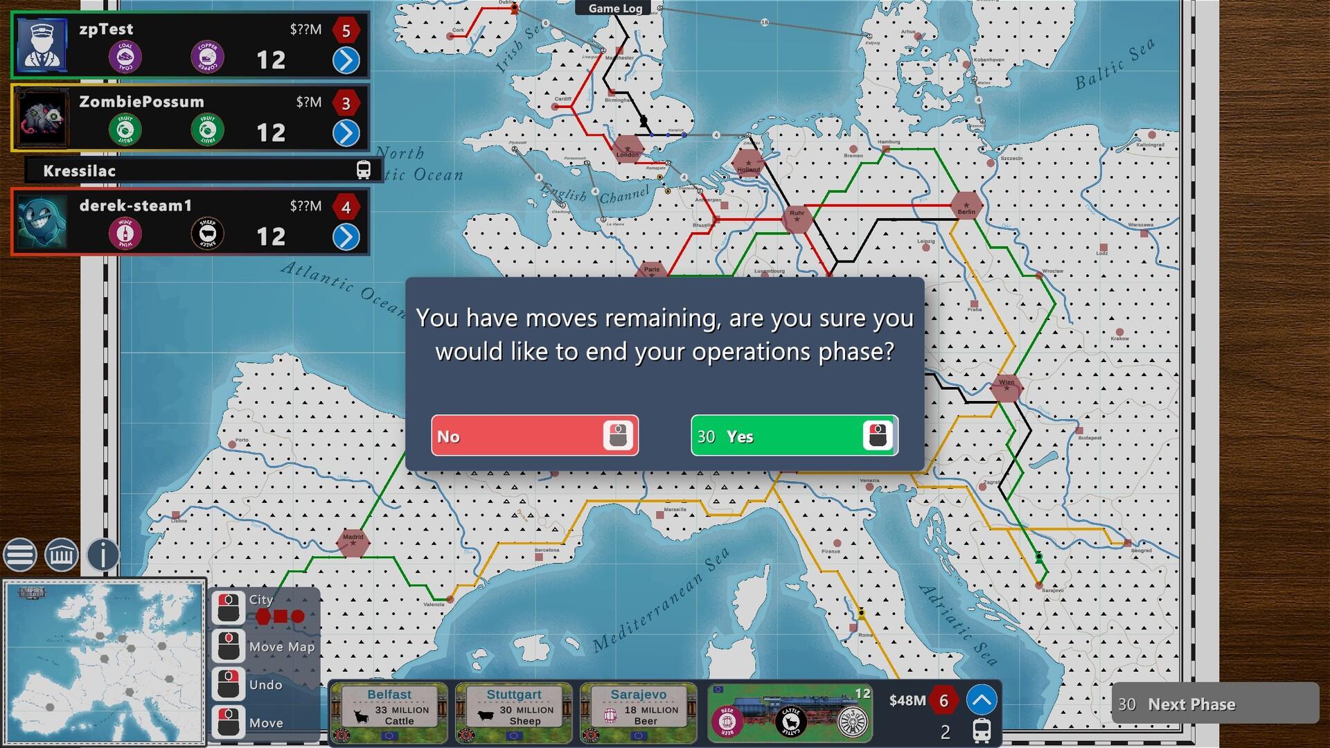 Empire Builder - Europe Game Screenshot