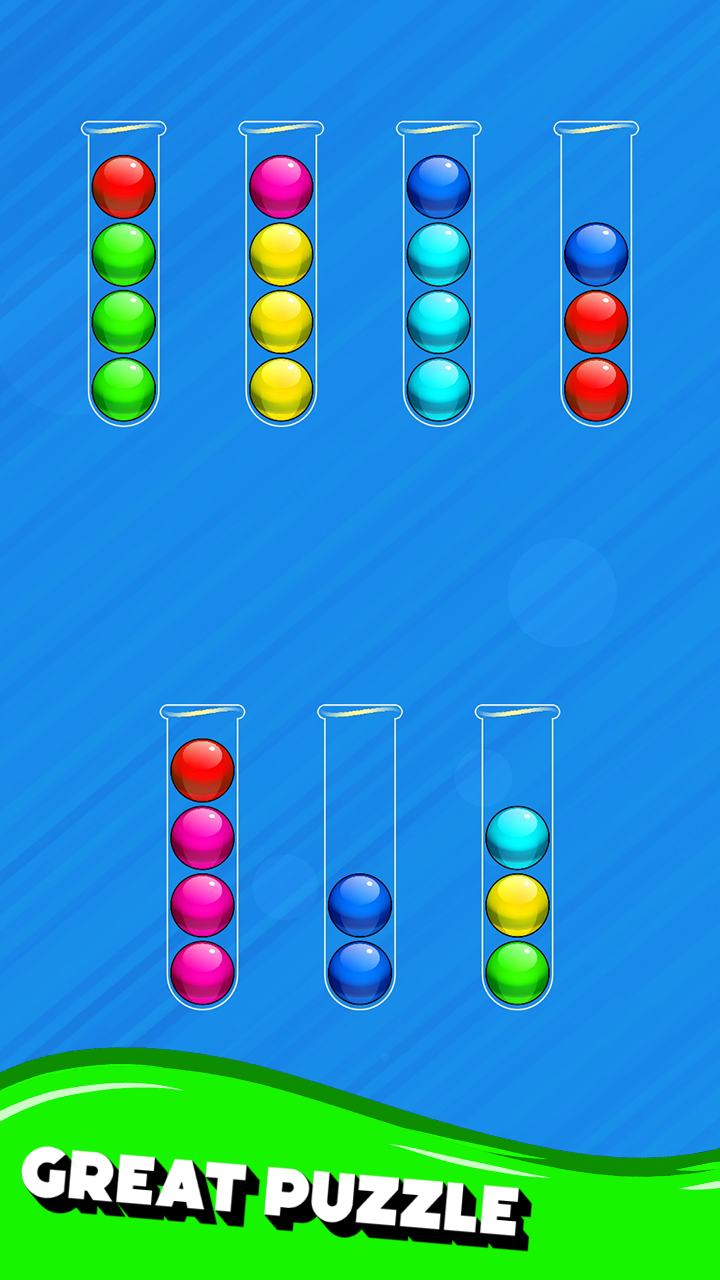 Ball Sort Blue - Puzzle Game Game Screenshot