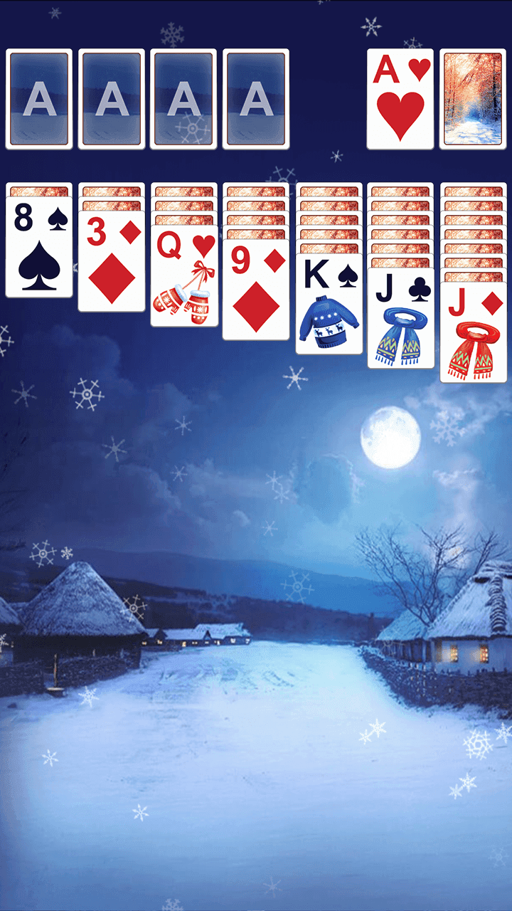 Solitaire Theme ❄️ Game Screenshot