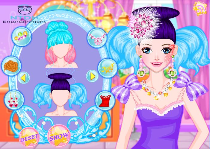 Screenshot of Fantasy Hairstyle Show - Dress up games for girls