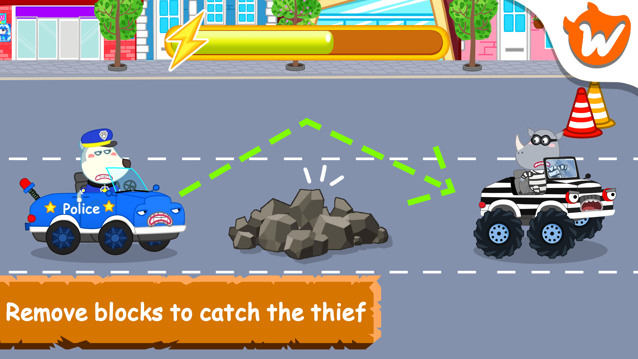 Screenshot of Wolfoo Police And Thief Game