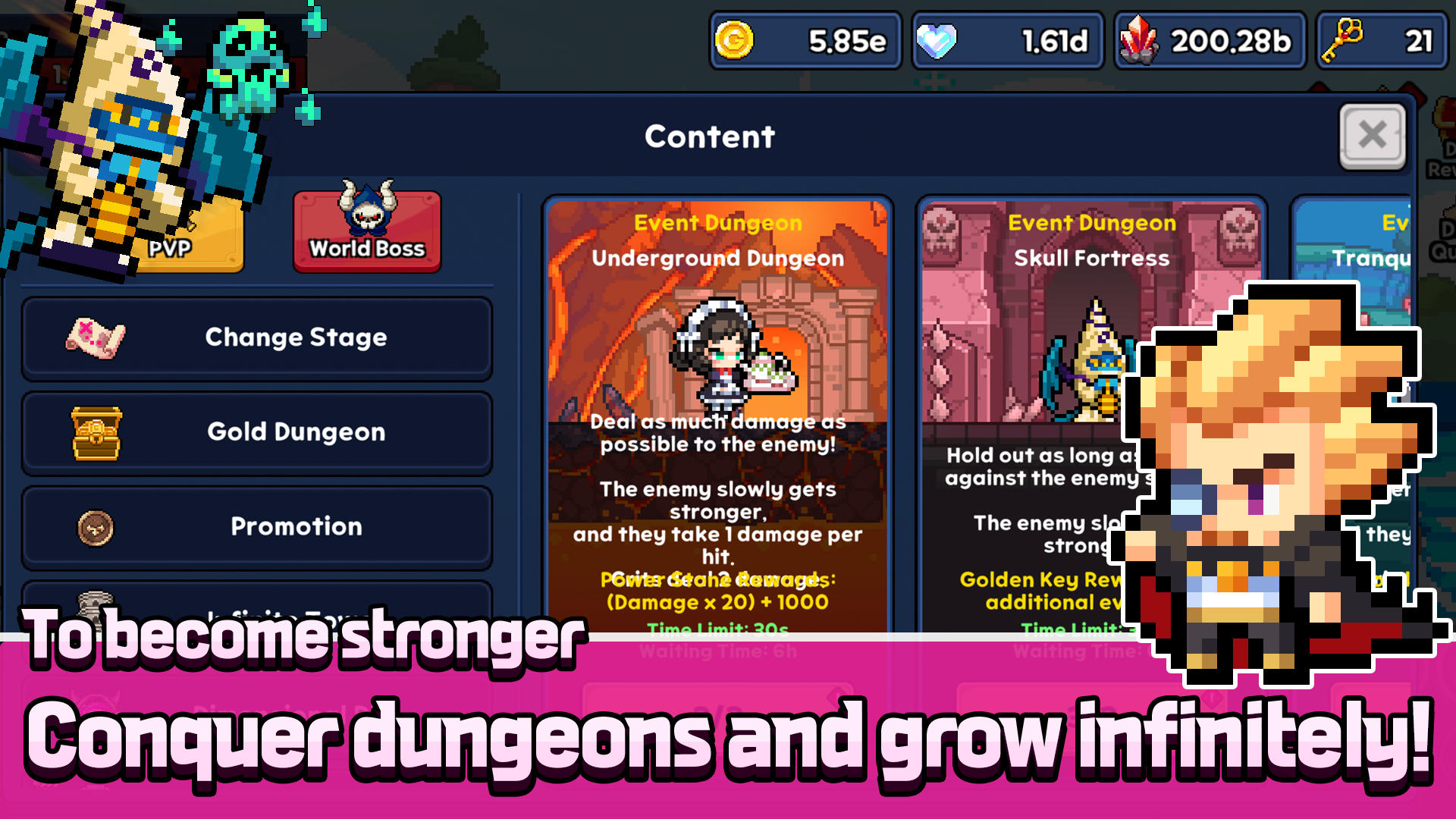 Pixel Dragon Knights: Idle RPG Game Screenshot