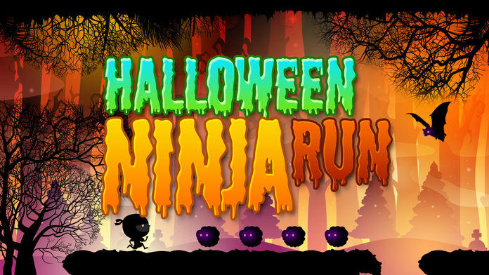 Screenshot 1 of Halloween Ninja Run: Trick or Treat Dash à travers Sleepy Hollow avec des chauves-souris vampires et des citrouilles 