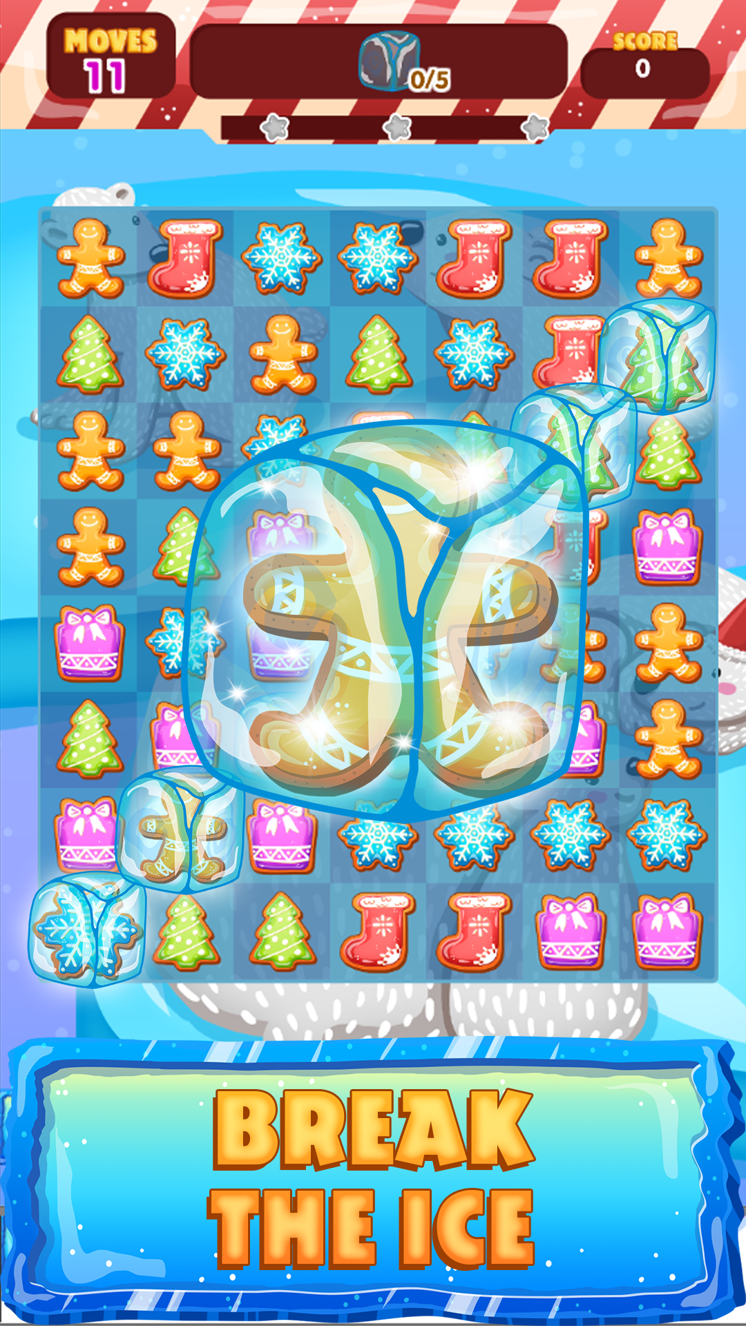 Match 3 - Santa's Helpers: Connect Cookies Game Screenshot