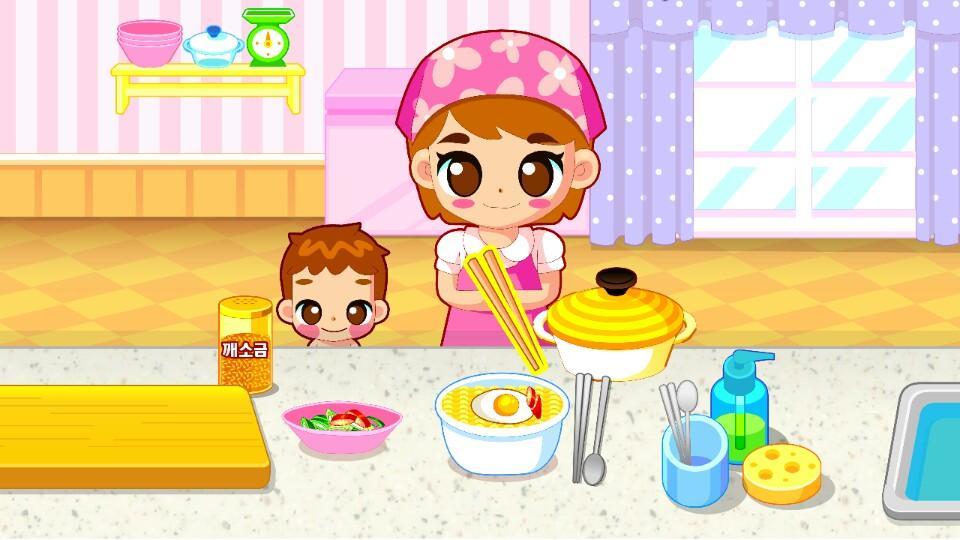 엄마와 함께 라면을 - 요리게임 screenshot game