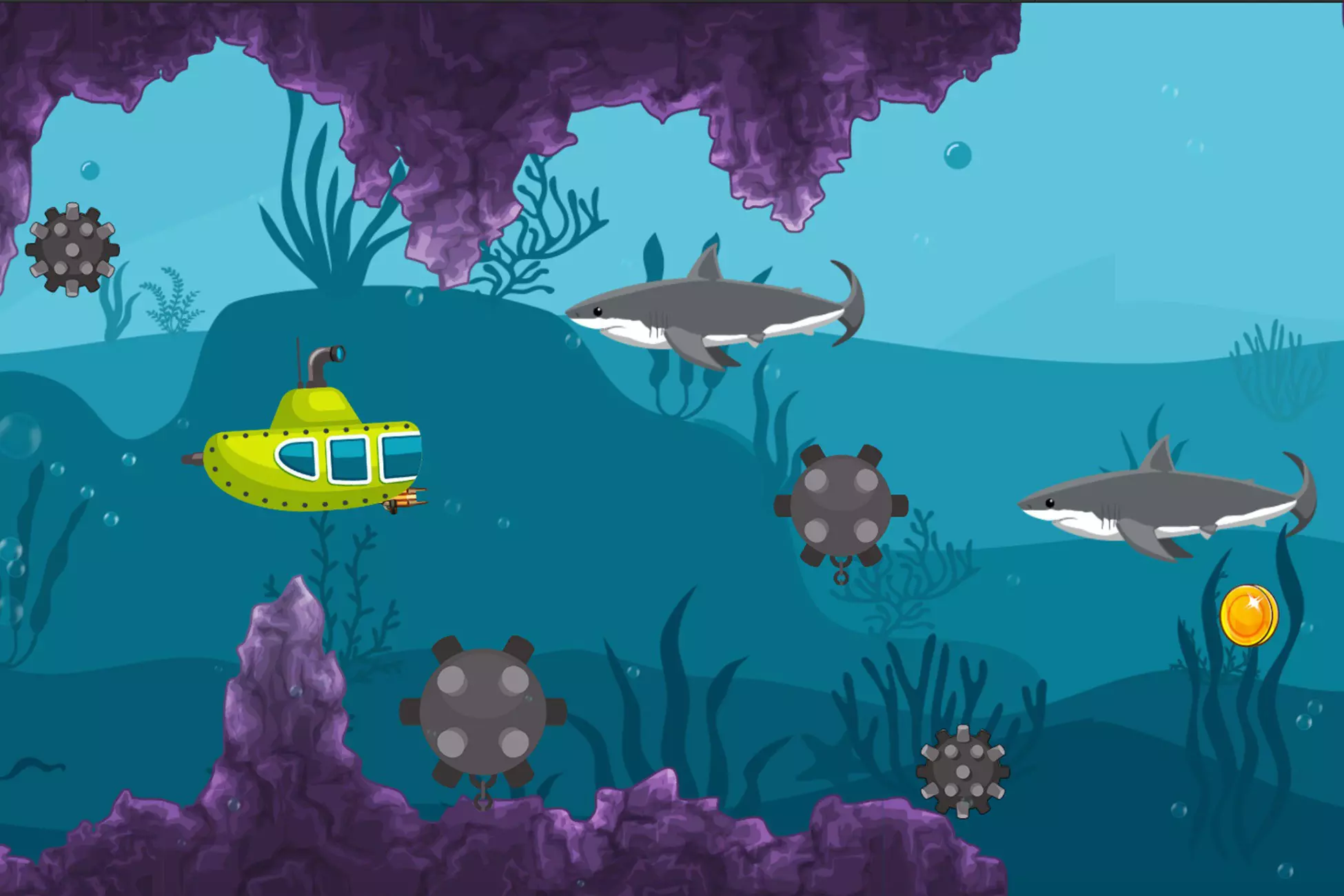 Submarine Adventure Game Screenshot