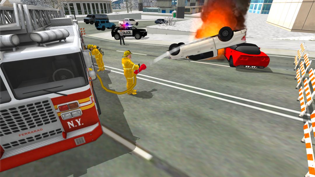Fire Truck Rescue Simulator ภาพหน้าจอเกม