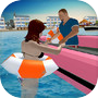 Icon of Lifeguard Beach Rescue Duty: Boat Rescue Team