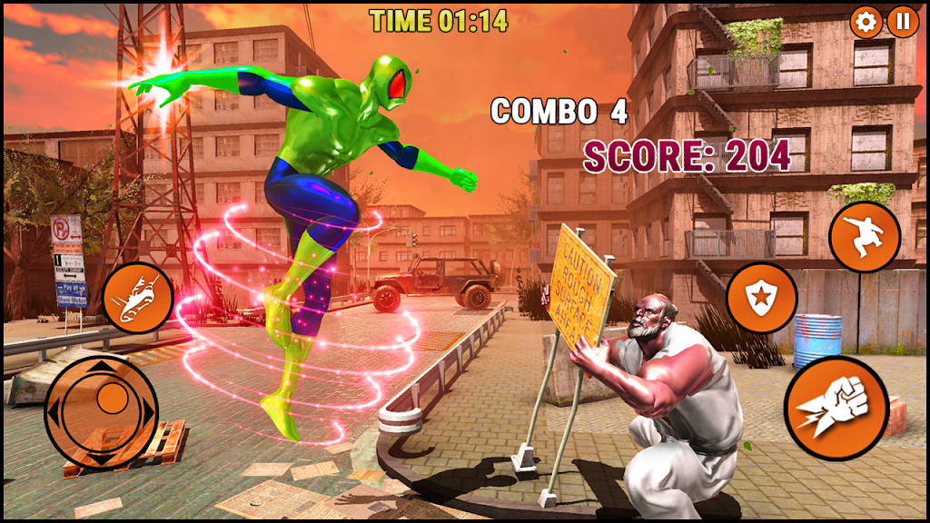 Cuplikan Layar Game Final Spider Hero Fighter City