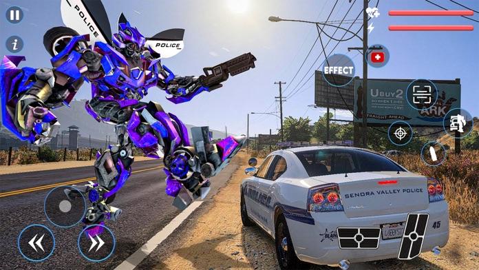 Police Car Robot Transform War Game Screenshot