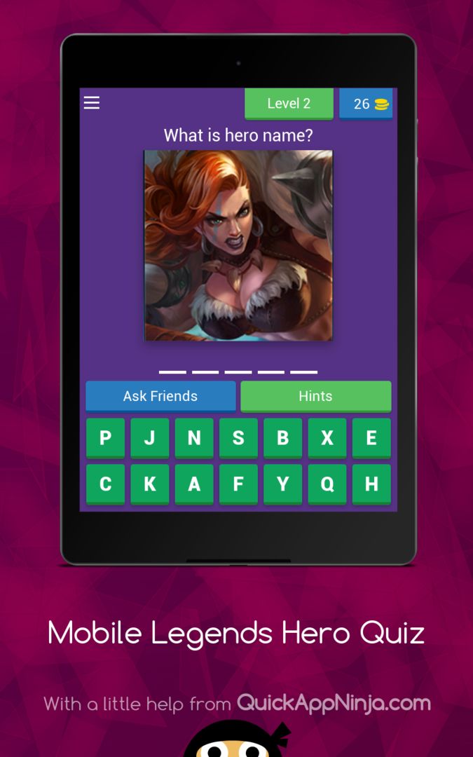 Screenshot of Mobile Legends Heroes Quiz