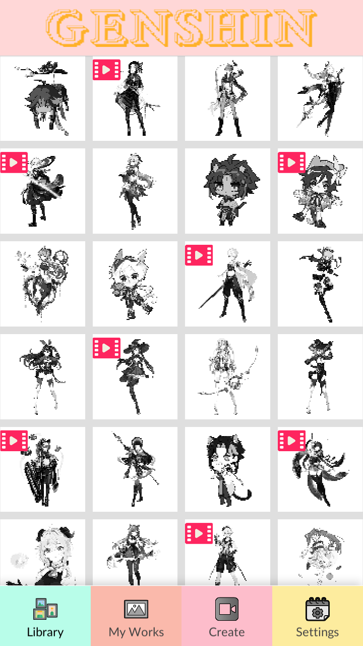 Genshin Color by Number Pixel ภาพหน้าจอเกม