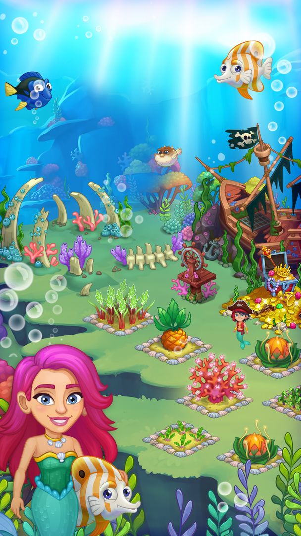 Aquarium Farm: fish town, Mermaid love story shark ภาพหน้าจอเกม