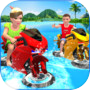 Иконка Kids Water Surfing Bike Racing