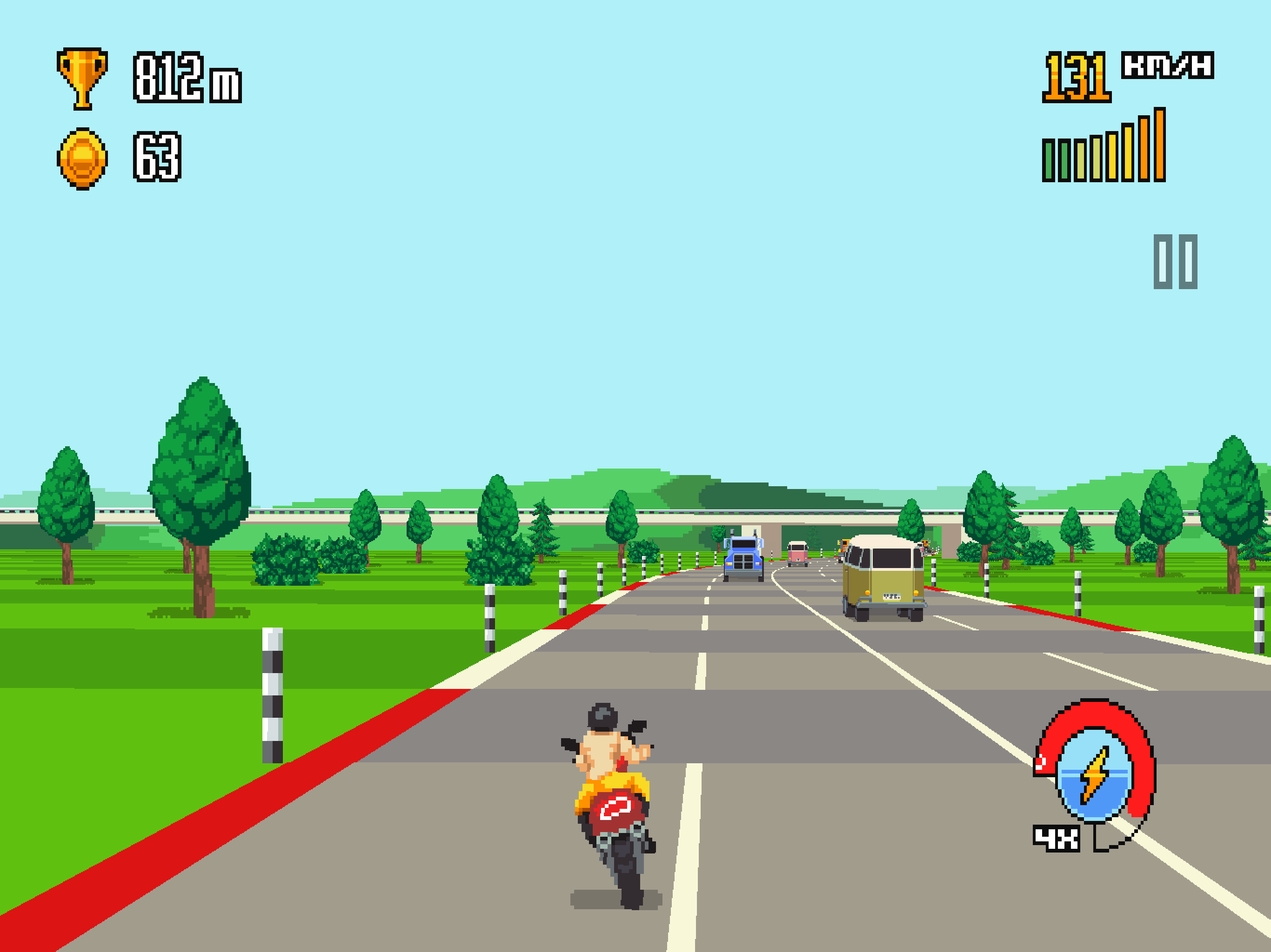 Retro Highway Game Screenshot