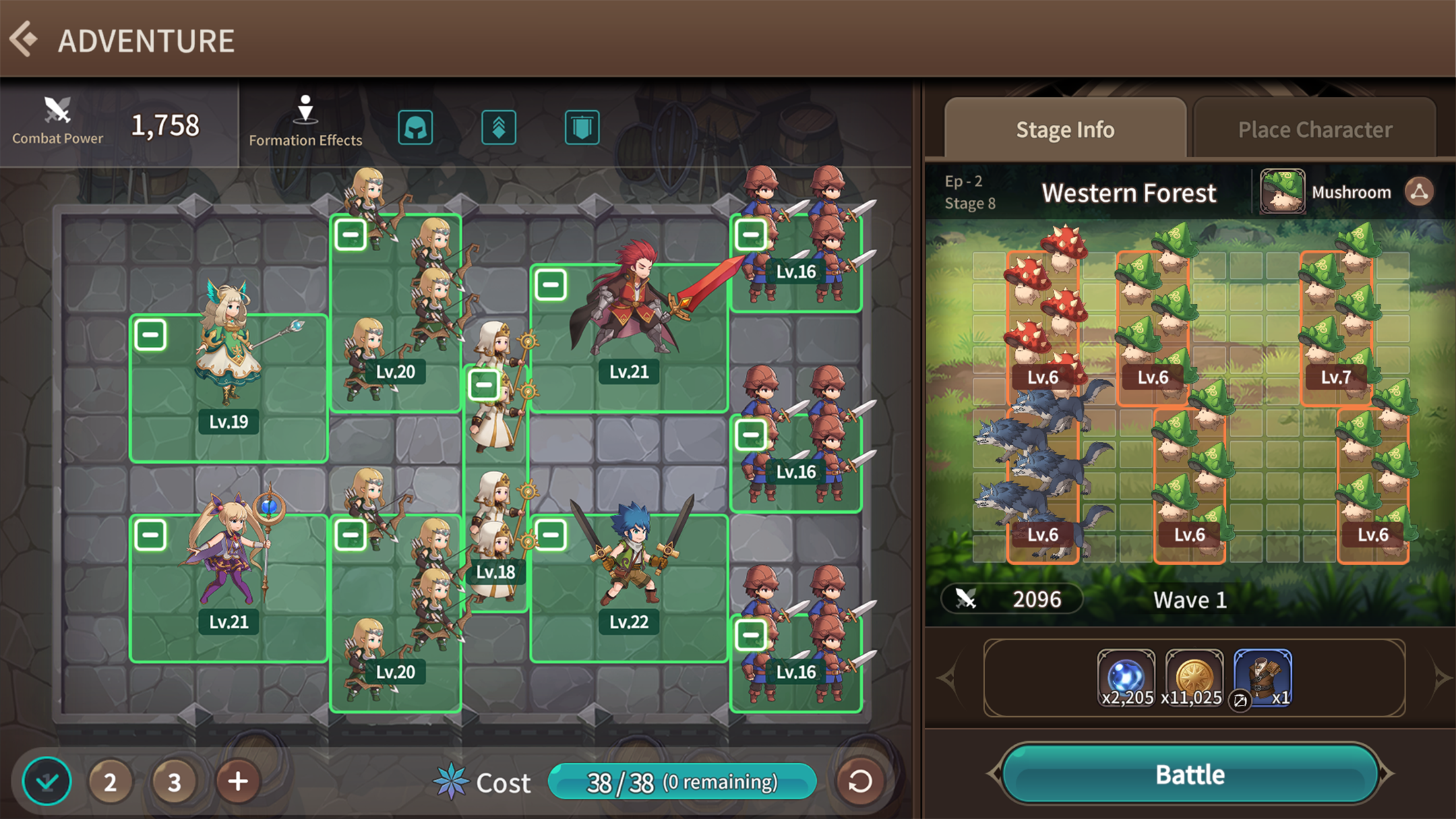 Screenshot of BattleLeague Heroes
