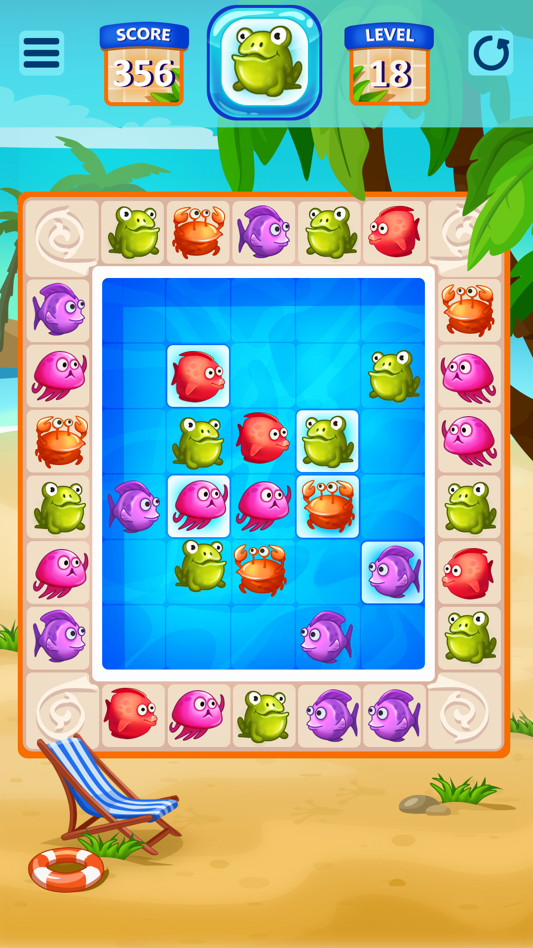 Aquatic Party Puzzle Game Screenshot