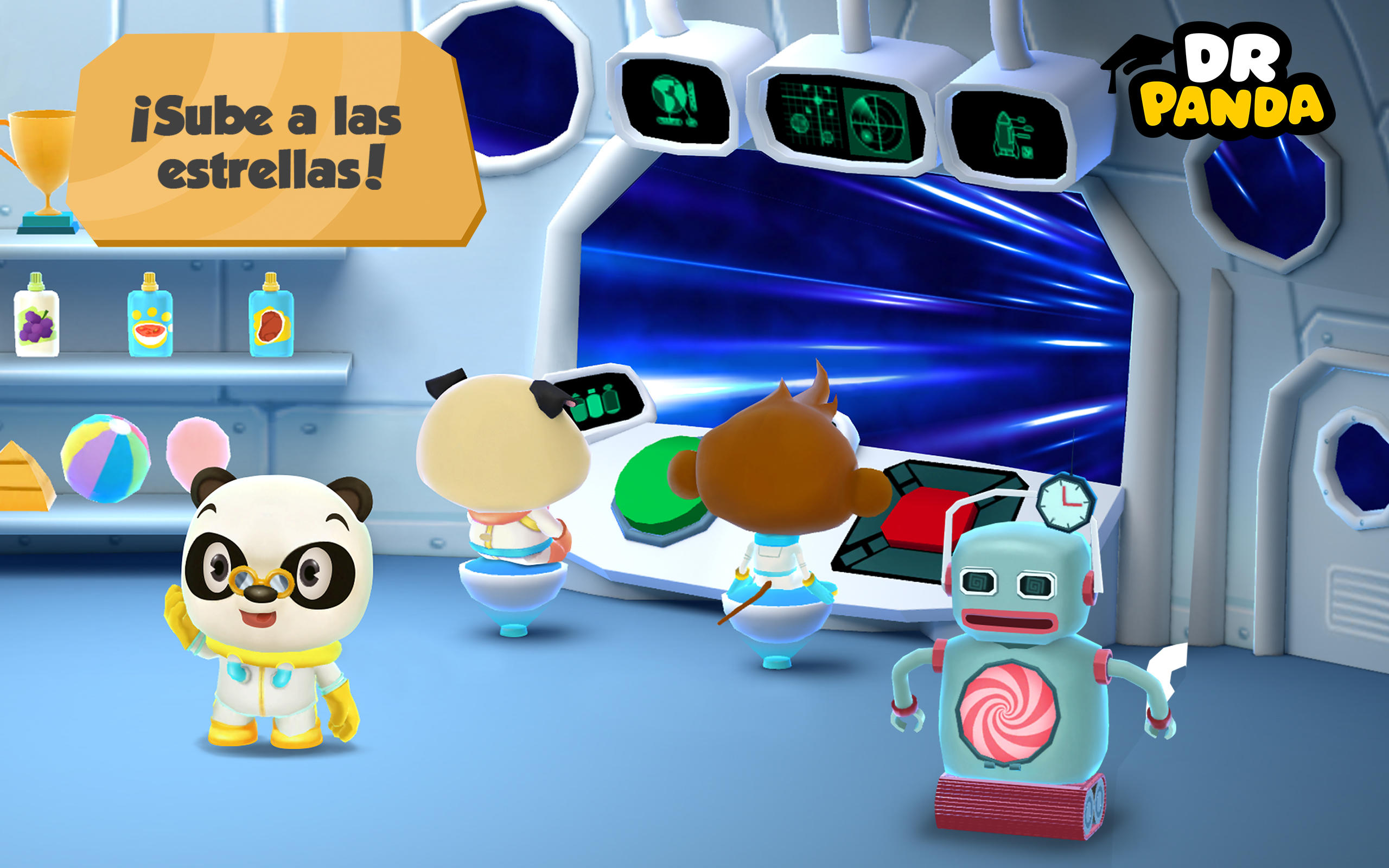 Captura de Pantalla del Juego Dr. Panda en el Espacio