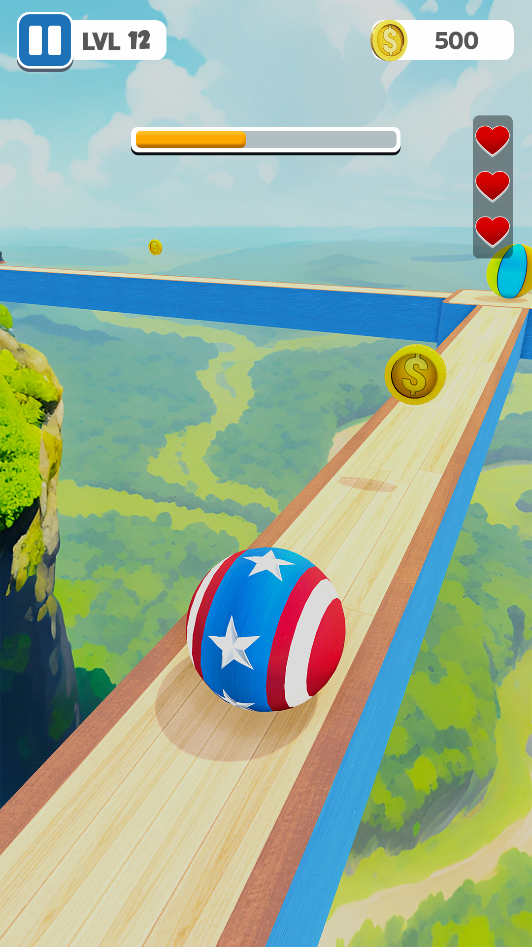 Skyball Run Rolling Ball Game Game Screenshot