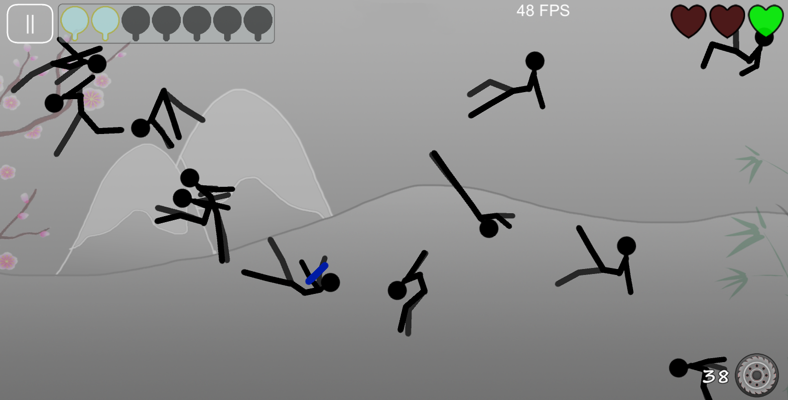 Stickman Ninja Slice Game Screenshot