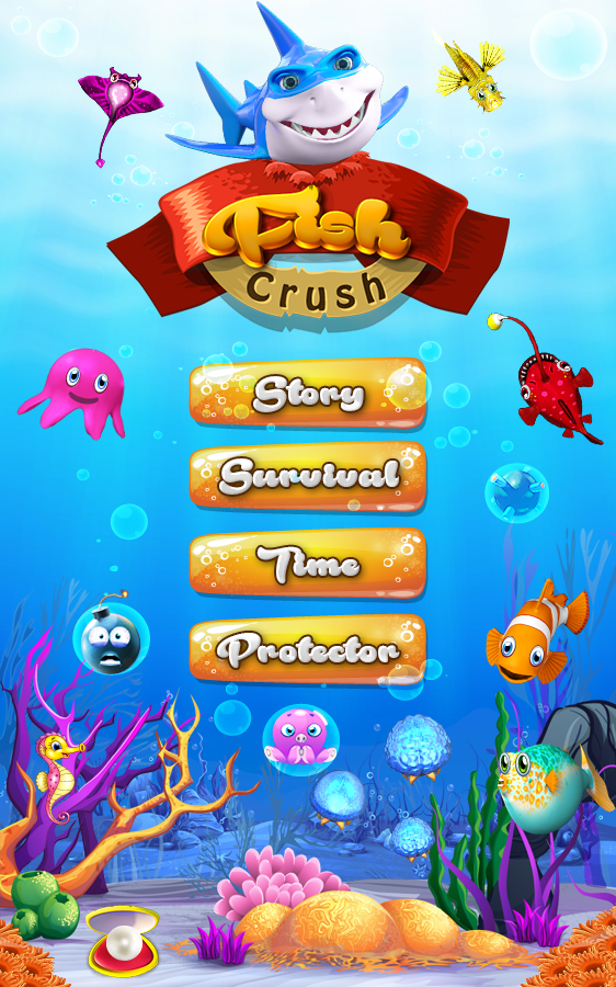 Cuplikan Layar Game Fish Crush: smash bad fish