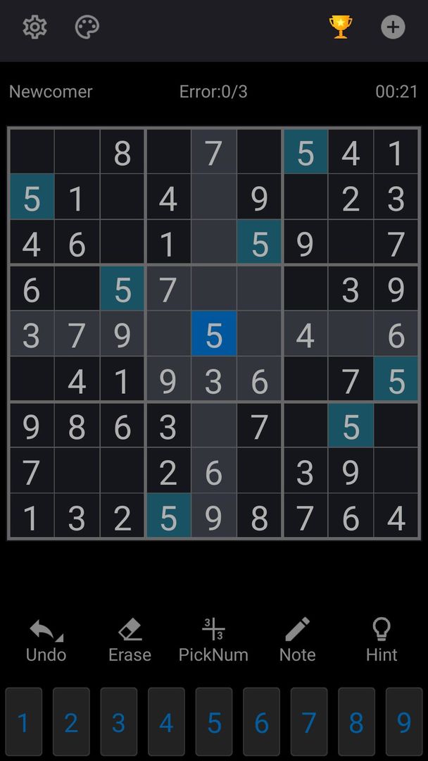 Sudoku ภาพหน้าจอเกม