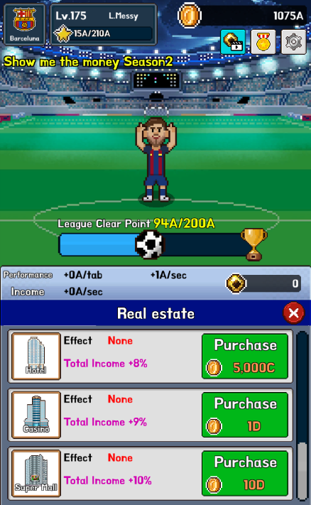 Soccer Star Clicker Game Screenshot