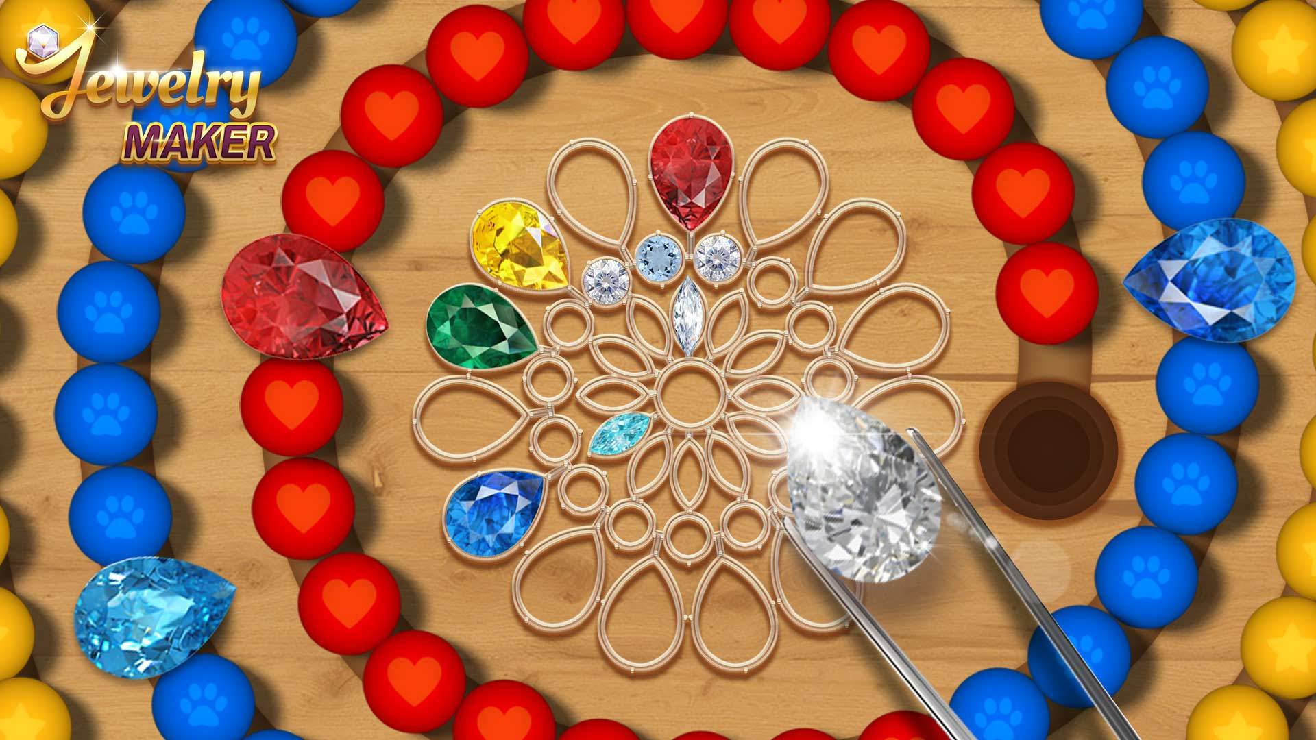 Screenshot of Marble Pop Paint by number